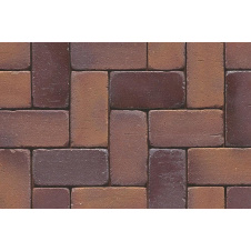 Тротуарная клинкерная плитка АВС-Klinkergruppe Rotbraun-bunt 200х100х40 мм (L PK 04)