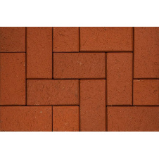 Тротуарная клинкерная плитка АВС-Klinkergruppe Rot Nuanciert 200х100х40 мм (0905)