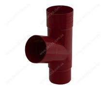 Трійник труби Bryza 125 245х90,2х90,2х84,5 мм червоний
