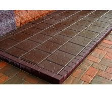 Тротуарная плитка Золотой Мандарин Плита на сером цементе 300х300х40 мм (коричневый)