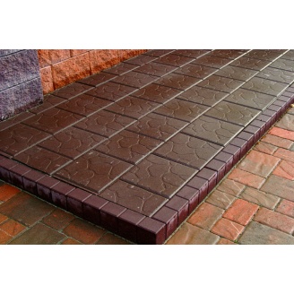 Тротуарна плитка Золотий Мандарин Плита на сірому цементі 300х300х40 мм (коричневий)
