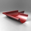 Внутрішній кут KI Roofart Scandic Prelaq 125 мм 90 градусів червоний RAL3011 Київ