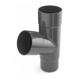 Тройник трубы Bryza 100 245х90,2х90,2х84,5 мм графит