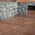 Тротуарна плитка Золотий Мандарин Старе місто 120х40 мм на сірому цементі персиковий