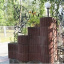Цветочница круглая Золотой Мандарин 660х450х250 мм на сером цементе красный Николаев