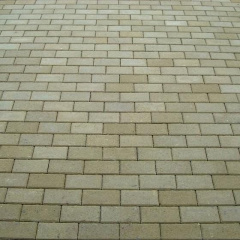 Тротуарная плитка Золотой Мандарин Кирпич стандартный 200х100х60 мм на сером цементе горчичный Киев