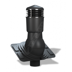 Вентиляционный выход Wirplast Uniwersal К26 110x500 мм черный RAL 9005 Днепр