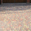 Тротуарна плитка Золотий Мандарин Старе місто 120х60 мм на сірому цементі червоний Рівне