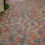 Тротуарна плитка Золотий Мандарин Старе місто 120х60 мм на сірому цементі гірчичний Рівне