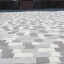 Тротуарна плитка Золотий Мандарин Стара площа 160х40 мм на сірому цементі чорний Чернігів