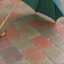 Тротуарна плитка Золотий Мандарин Стара площа 160х40 мм на сірому цементі гірчичний Чернівці