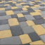 Тротуарна плитка Золотий Мандарин Стара площа 160х40 мм жовтий на білому цементі Київ