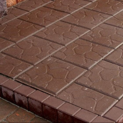 Тротуарна плитка Золотий Мандарин Плита 300х300х40 мм коричневий на сірому цементі Київ