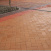 Тротуарная плитка Золотой Мандарин Кирпич без фаски 200х100х60 мм на сером цементе персиковый