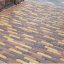 Тротуарна плитка Золотий Мандарин Барселона Антик 192х45х60 мм коричневий на сірому цементі Київ