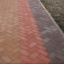 Тротуарна плитка Золотий Мандарин Цегла без фаски 200х100х60 мм на сірому цементі червоний Львів