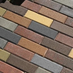 Тротуарна плитка Золотий Мандарин Цегла вузька 210х70х60 мм чорний на білому цементі Київ