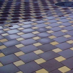 Тротуарна плитка Золотий Мандарин Квадрат великий 200х200х60 мм на сірому цементі коричневий Чернівці