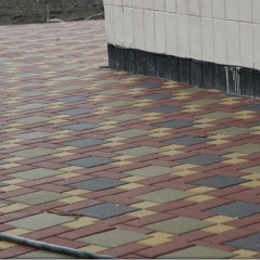 Тротуарна плитка Золотий Мандарин Квадрат великий 200х200х60 мм чорний на білому цементі Чернівці