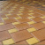 Тротуарна плитка Золотий Мандарин Квадрат великий 200х200х60 мм на сірому цементі персиковий