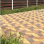Тротуарная плитка Золотой Мандарин Ромб 150х150х60 мм на белом цементе желтый Полтава
