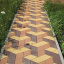 Тротуарна плитка Золотий Мандарин Ромб 150х150х60 мм на сірому цементі коричневий Чернівці