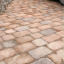 Тротуарная плитка Золотой Мандарин Кирпич Антик 240х160х90 мм на сером цементе коричневый Черновцы