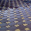 Тротуарна плитка Золотий Мандарин Квадрат малий 100х100х60 мм жовтий на сірому цементі Київ