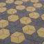 Тротуарна плитка Золотий Мандарин Ромб 150х150х60 мм жовтий на сірому цементі Київ
