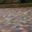 Тротуарна плитка Золотий Мандарин Квадрат малий 100х100х60 мм червоний на білому цементі Київ