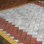 Тротуарная плитка Золотой Мандарин Меланж Кирпич 200х100х60 мм коралл Черновцы