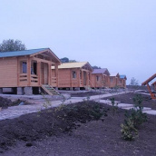 Строительство дома для отдыха из клееного евробруса 30 м2
