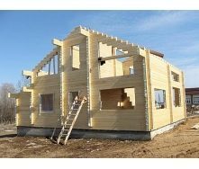 Строительство деревянного дома из евробруса