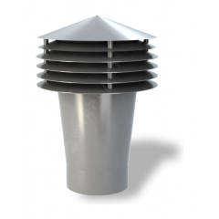 Колпак для вентиляционного выхода Wirplast Gravitation Vent К12-2 160x420 мм серый RAL 7046 Днепр