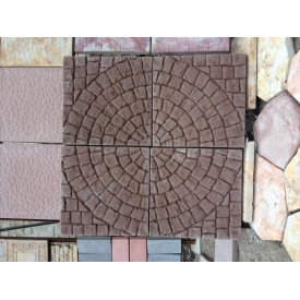 Тротуарная плитка Круг 450х450х45 мм коричневый