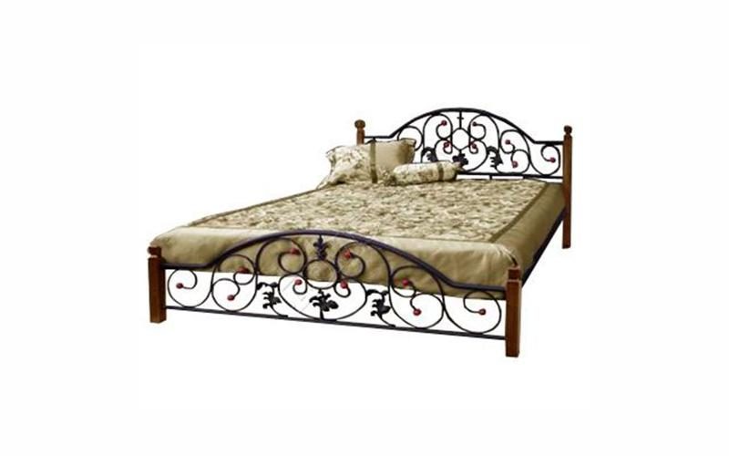 Ліжко Жозефіна з дерев'яними ніжками