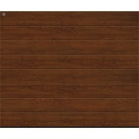 Ворота гаражные секционные Hormann RenoMatic light 3000х2500 мм Dark Oak decocolor