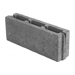 Блок бетонный пустотный ЮНИГРАН М-100 паз-гербень 500х115х200 мм серый стандарт Киев