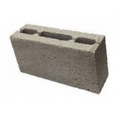 Блок бетонний пустотну ЮНІГРАН Н-подібний М-100 400х90х200 мм сірий стандарт Київ