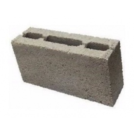 Блок бетонний пустотну ЮНІГРАН Н-подібний М-100 400х90х200 мм сірий стандарт
