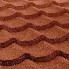 Композитная черепица QueenTile 6-тайловая 2150x1150 мм terra-cotta