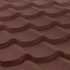 Композитная черепица QueenTile 6-тайловая 2150x1150 мм brown