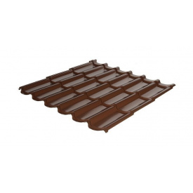 Металлочерепица RAUNI Standart 1180/1100 мм 0,45 мм Polyester SeAH Steel (Корея) RAL 8017