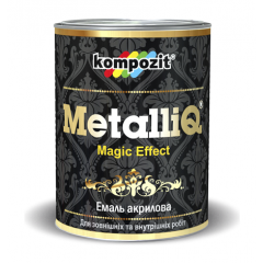 Емаль акрилова Kompozit METALLIQ металік 12 кг чорна перлина Херсон