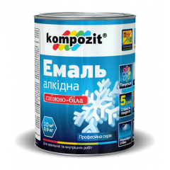Эмаль алкидная универсальная Kompozit матовая 55 л снежно-белый Киев