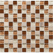 Мозаика из мрамора и стекла VIVACER DAF9 300x300 мм
