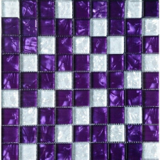 Мозаїка скляна VIVACER MIX VIOLET 300x300 мм