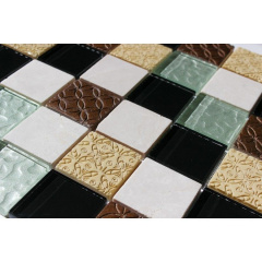 Мозаика из мрамора и стекла VIVACER Mix Beige 300x300 мм Черновцы