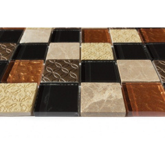 Мозаика из мрамора и стекла VIVACER Mix Bronze 300x300 мм Луцк