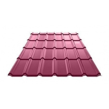 Металлочерепица Ruukki Decorrey Polyester 0,5 мм красное вино